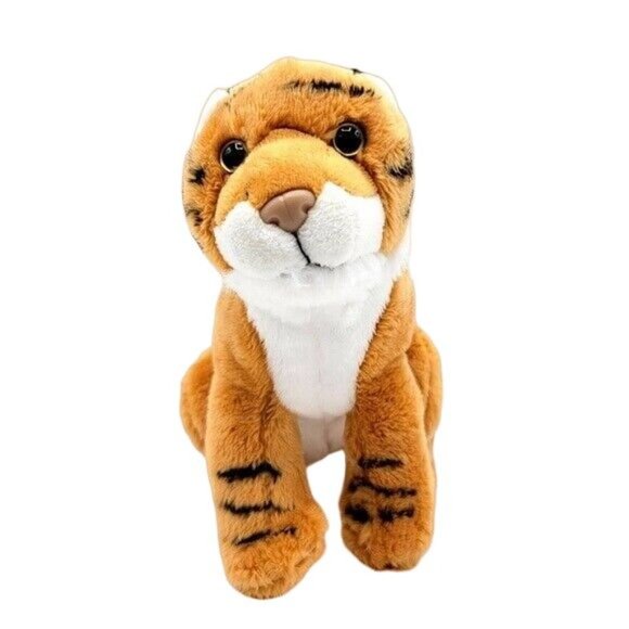 Wild Republic Realistic Tiger Cub Plush Orange Black 7" Sitting 2019 Roars SOUND - Picture 2 of 10